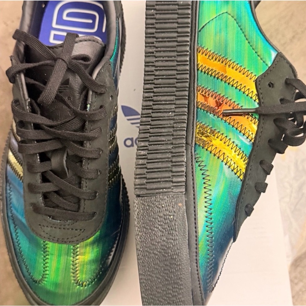 Adidas Samba Platform Shoes - Green and Yellow - Picture 7 of 11